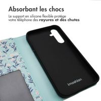 imoshion Étui de télephone portefeuille Design Samsung Galaxy A25 (5G) - Blue Flowers