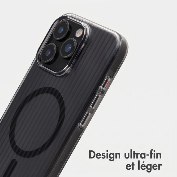 Accezz Coque arrière Lite avec MagSafe | Fluted | Apple iPhone 16 Pro - Noir