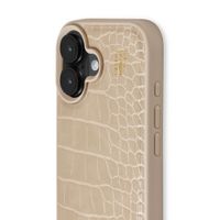 iDeal of Sweden Coque MagSafe en cuir végétalien Apple iPhone 17 - Warm Beige Croco