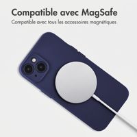 Accezz Coque Grip avec MagSafe Apple iPhone 14 - Bleu foncé