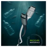 dbramante1928 Câble de recharge Re-charge USB-C vers USB-C 100 W - 3 mètres - Blanc
