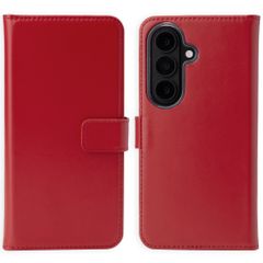Selencia Étui portefeuille en cuir véritable Samsung Galaxy S26 - Rouge