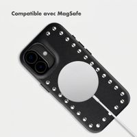 Selencia Coque arrière Studs avec MagSafe Apple iPhone 17 - Velvet Black