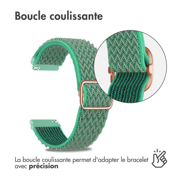 imoshion Bracelet en nylon élastique  - Connexion universelle 20 mm - Turquoise