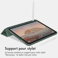 Accezz Coque tablette portefeuille Smart Silicone Apple iPad Air 11 pouces (2026) M4 / (2025) M3 / (2024) M2 / Air 5 (2022) / Air 4 (2020) - Vert foncé