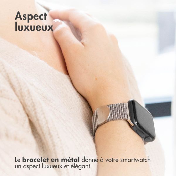 imoshion Bracelet magnétique milanais Apple Watch | 38/40/41/42 mm - Taille S - Argent