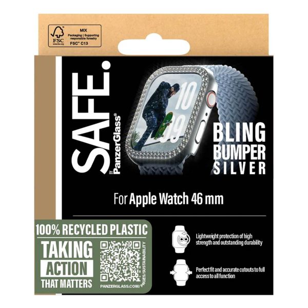 PanzerGlass Bling Bumper Apple Watch 10 / 11 - 46 mm - Silver