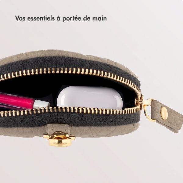 Selencia Nova Mini Pouch - Croco Beige