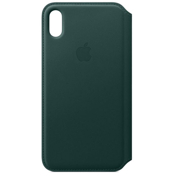 Apple Étui de télephone portefeuille Leather Folio Apple iPhone Xs Max - Forest Green