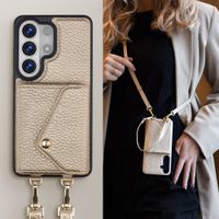Selencia Coque de télephone Sera avec cordon et porte-cartes enveloppe Samsung Galaxy S26 Ultra - Champagne