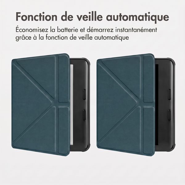 imoshion Étui de liseuse portefeuille Pliable Kobo Libra Colour - Vert foncé