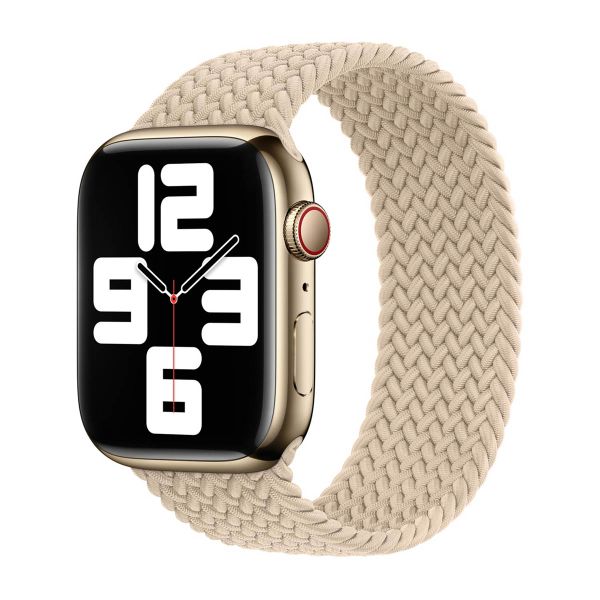 Apple Bracelet Solo tressé Apple Watch | 44/45/46/49 mm - Taille 10 - Beige