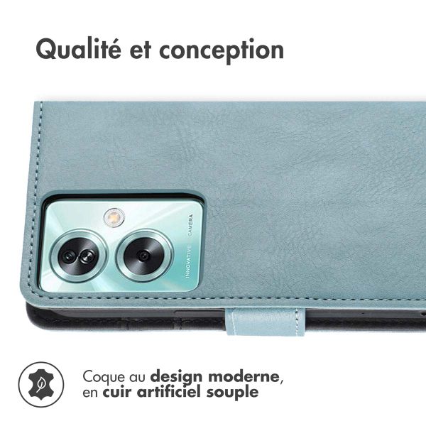 imoshion Étui de télephone portefeuille de luxe Oppo A79 - Bleu clair