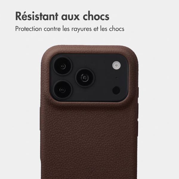 imoshion Coque arrière Texture Apple iPhone 18 Pro Max / 17 Pro Max - Marron foncé