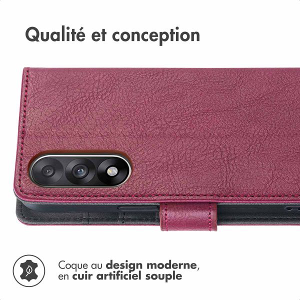 imoshion Étui de télephone portefeuille de luxe OnePlus Nord 5 - Bordeaux