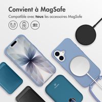 imoshion Coque arrière Color avec cordon amovible et MagSafe Apple iPhone 17 - Ash Blue