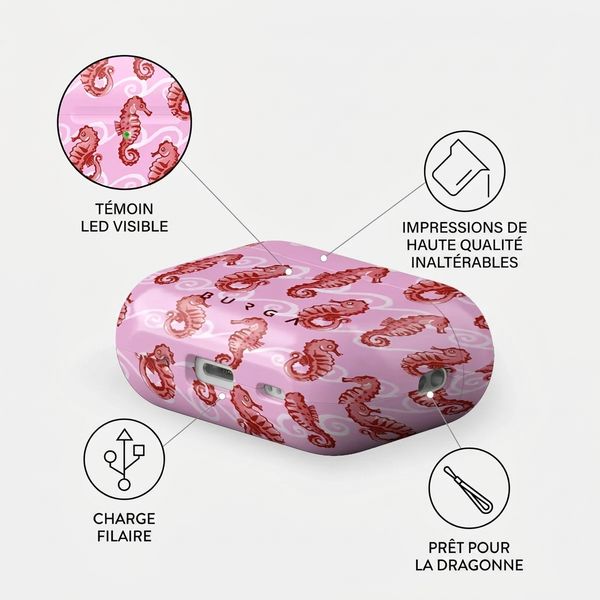 Burga Coque rigide Apple AirPods Pro 2 - Coral Reef