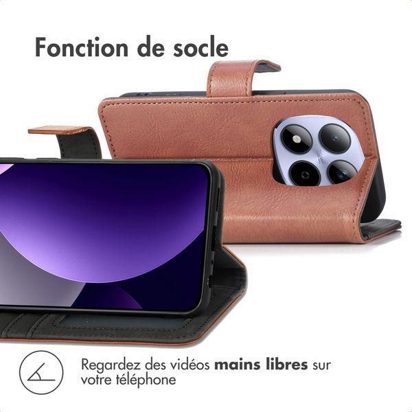imoshion Étui de télephone portefeuille de luxe Xiaomi Redmi Note 15 Pro Plus (5G) - Marron