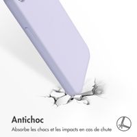 Accezz Coque Liquid Silicone avec MagSafe Apple iPhone 17e / 16e - Violet
