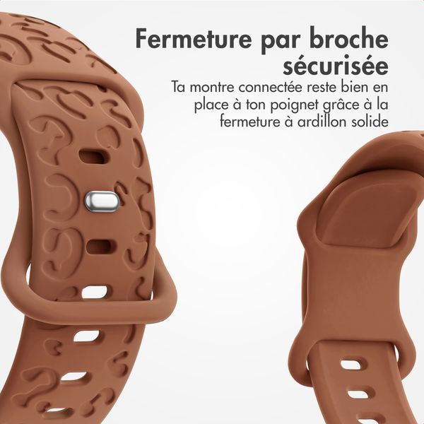 imoshion Bracelet en silicone imprimé léopard Apple Watch | 38/40/41/42 mm - Marron