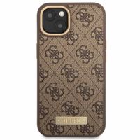 Guess Coque 4G Logo Monogram MagSafe Apple iPhone 14 - Marron