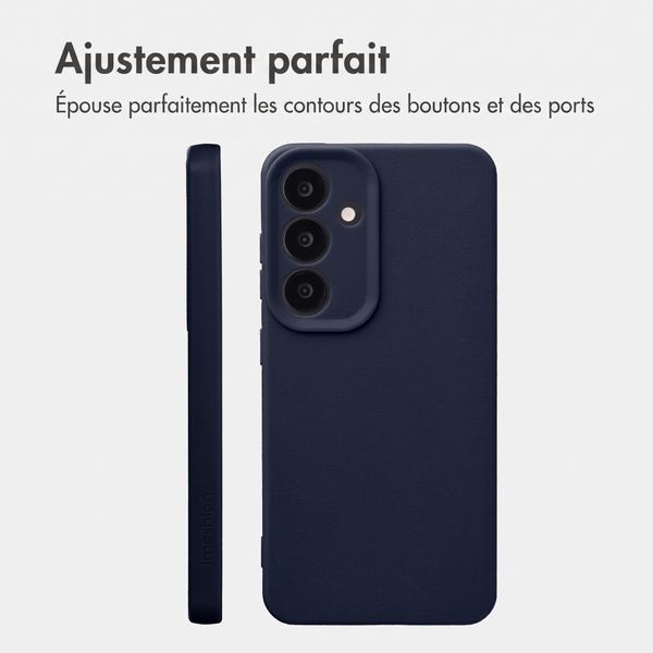 imoshion Coque arrière Texture Samsung Galaxy S25 - Bleu foncé