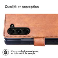 imoshion Étui de télephone portefeuille de luxe Samsung Galaxy Z Fold 6 - Marron