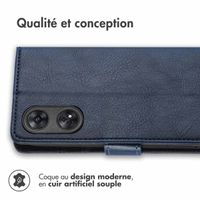 imoshion Étui de télephone portefeuille de luxe Oppo Reno 8 T (4G) - Bleu foncé