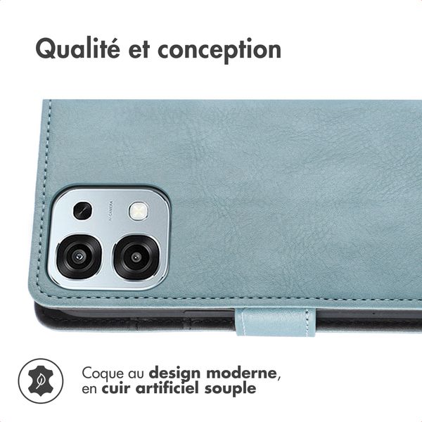 imoshion Étui de télephone portefeuille de luxe Oppo A6 Pro (5G) - Bleu clair