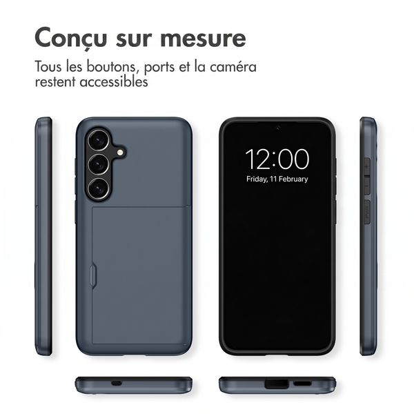 imoshion Coque arrière avec porte-cartes Samsung Galaxy S26 FE - Bleu foncé