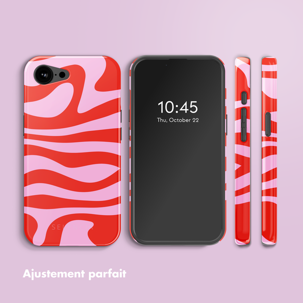 Selencia Coque arrière Vivid avec MagSafe Apple iPhone 17e / 16e - Dream Swirl Pink