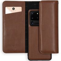 Selencia Pochette amovible en cuir végan Eny Samsung Galaxy S20 Ultra - Marron