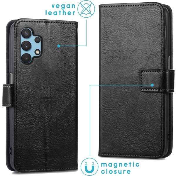 imoshion Étui de télephone portefeuille de luxe Samsung Galaxy A32 (4G) - Noir