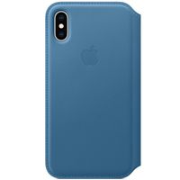 Apple Étui de télephone portefeuille Leather Folio Apple iPhone X / Xs - Cape Cod Blue