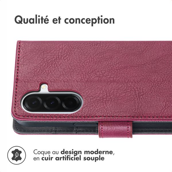 imoshion Étui de télephone portefeuille de luxe Samsung Galaxy A37 (5G) - Bordeaux