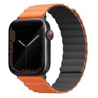 Uniq Bracelet Revix réversible Apple Watch | 44/45/46/49 mm - Charcoal (Grey/Orange)