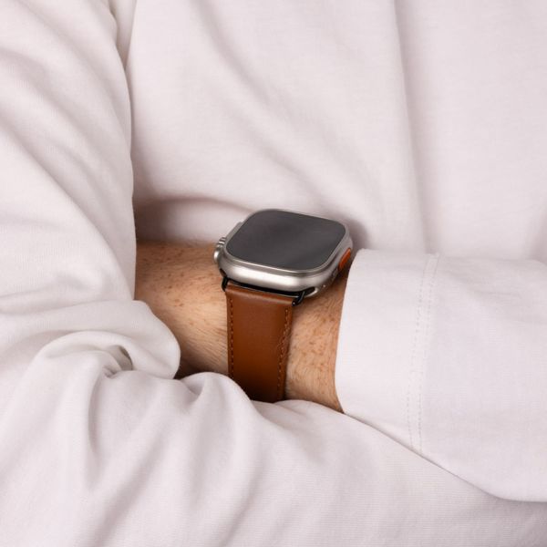 imoshion Bracelet Classic en cuir Apple Watch | 44/45/46/49 mm - Marron