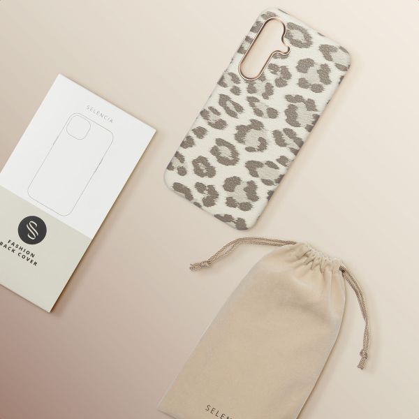 Selencia Coque Sabi imprimé panthère avec MagSafe Samsung Galaxy S24 - Soft Ivory