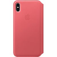 Apple Étui de télephone portefeuille Leather Folio Apple iPhone Xs Max - Peony Pink