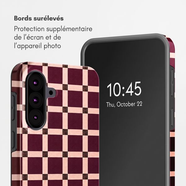 Selencia Coque arrière Vivid Samsung Galaxy A37 (5G) - Check This Burgundy