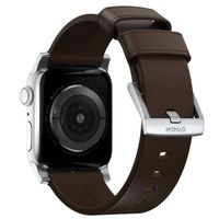Nomad Bracelet moderne en cuir Apple Watch | 44/45/46/49 mm - Brown / Silver