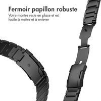 Accezz Bracelet en acier Titane mat Samsung Galaxy Watch Ultra (2024/2025) - Noir