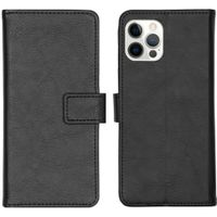 imoshion Étui de télephone portefeuille de luxe Apple iPhone 12 (Pro) - Noir