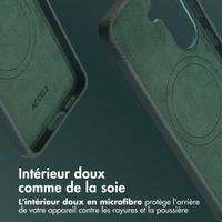 Accezz Coque arrière en cuir avec MagSafe Samsung Galaxy S26 - Cedar Green