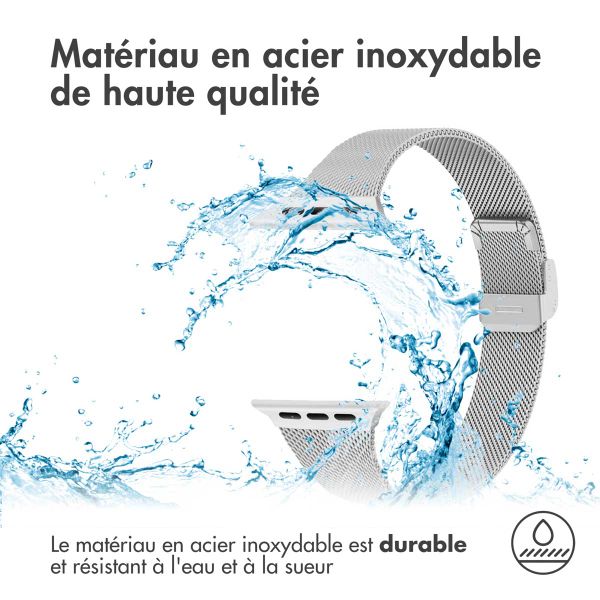 imoshion Bracelet pliant Milanese Apple Watch | 38/40/41/42 mm - Argent