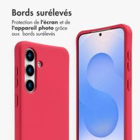 imoshion Coque arrière Color avec cordon amovible et MagSafe Samsung Galaxy S25 / S24 - Red Raspberry