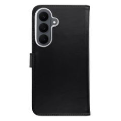 Selencia Étui portefeuille en cuir véritable Samsung Galaxy S26 FE - Noir