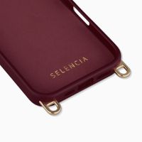 Selencia Coque arrière Rivièra avec MagSafe avec crochets amovibles Apple iPhone 16 - Bold Burgundy