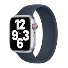 Apple Bracelet Boucle unique en Silicone Apple Watch | 44/45/46/49 mm - Taille 2 - Storm Blue