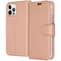 Accezz Étui de télephone Wallet Apple iPhone 12 (Pro) - Rose Doré